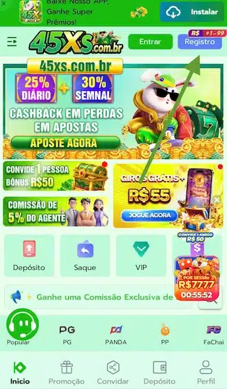 Clique em “Registro”