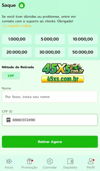 Esse nome tem que ser o mesmo que está no CPF que você usou no cadastro.