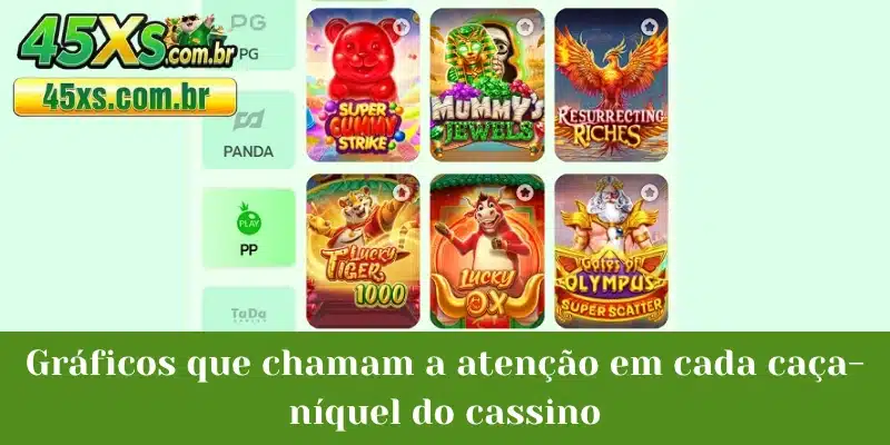 Gráficos que chamam a atenção em cada caça-níquel do cassino